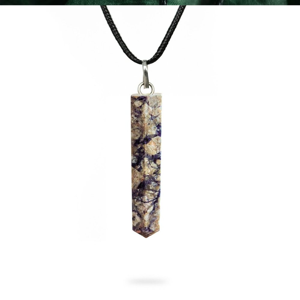AYANA Rare Charoite Crystal Pendant Necklace for Comfort, Endurance & Co…